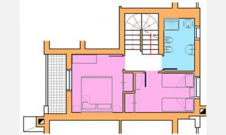 résidence VILLAGGIO A MARE: D8/M - planimétrie au premier étage