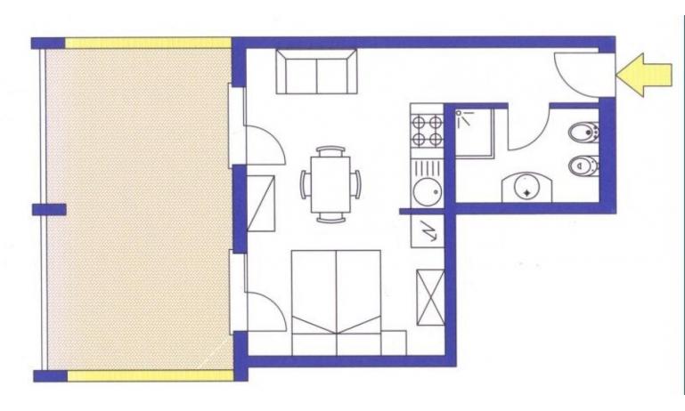 Aparthotel ASHANTI: A2 Nord - Planimetrie 1 (Beispiel)