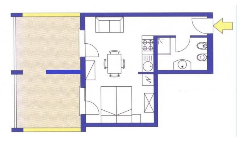 Aparthotel ASHANTI: A2 Sud - Planimetrie 2 (Beispiel)