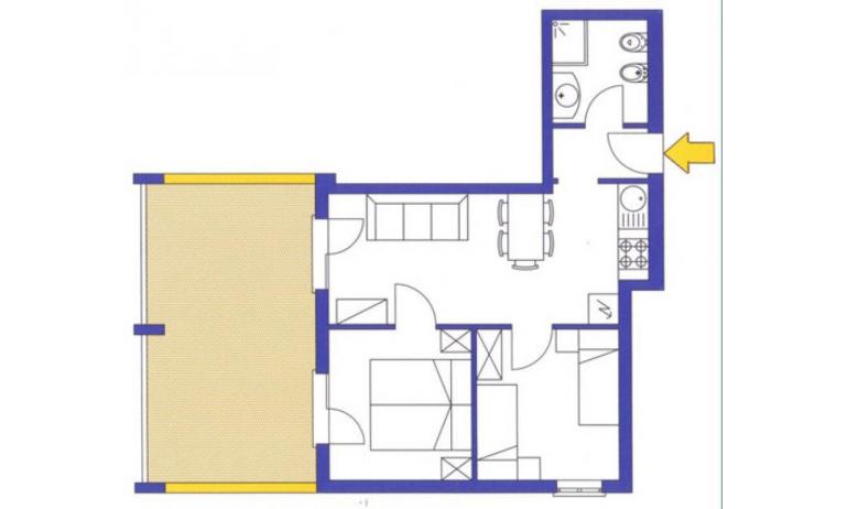 Aparthotel ASHANTI: C5 Sud - Planimetrie 1 (Beispiel)