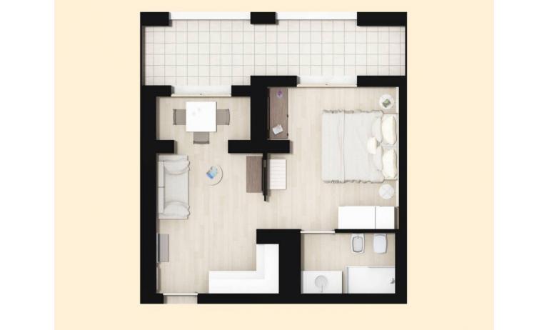 aparthotel TOURING: BT view - planimetry
